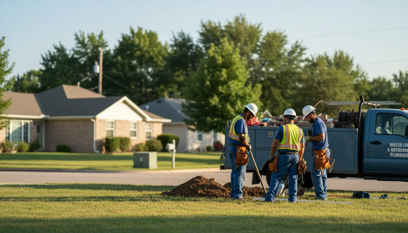 Residential water line and bathroom plumbing service in Republic, KS
